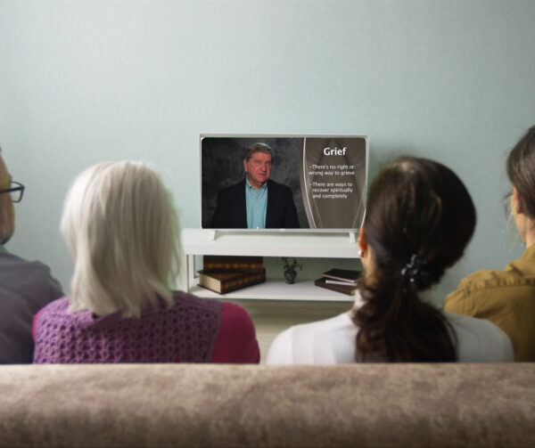 Group watching Journey in Grief Care Session
