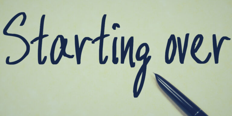 Starting Over after Loss Caligraphy